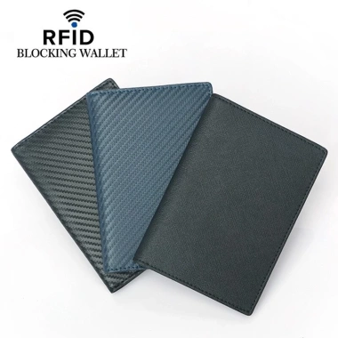 Hộp đựng hộ chiếu carbon da RFID nam - Ví du lịch, túi vé máy bay, giảm 20%