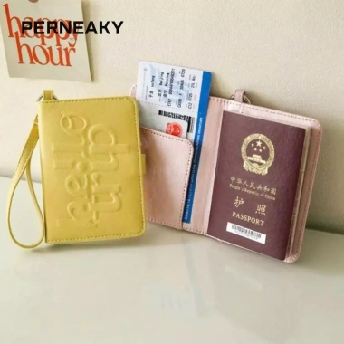 Hộp đựng hộ chiếu PERNEAKY da PU chống trộm, ví du lịch di động có dây treo và kẹp thẻ - Giá 142.128₫