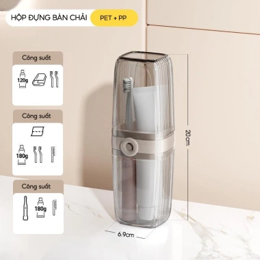 Hộp Đựng Kem Đánh Răng & Bàn Chải Du Lịch Nhựa PP An Toàn, Tiện Lợi - 15.950₫