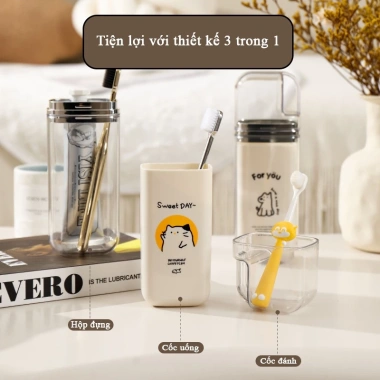 Hộp Đựng Kem Đánh Răng Du Lịch - Bộ Cốc Bàn Chải Nhỏ Gọn, Tiện Dùng Mang Theo, 37.820đ 4