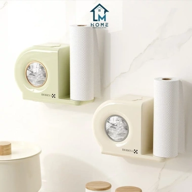 Hộp đựng màng bọc thực phẩm treo tường kèm thanh treo giấy - Tiện lợi 65.000₫
