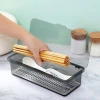Hộp đựng muỗng đũa đa năng nắp đậy nâu xám 27x12x7cm – Tiện lợi, Giá chỉ 45.000₫
