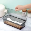 Hộp đựng muỗng đũa đa năng nắp đậy nâu xám 27x12x7cm – Tiện lợi, Giá chỉ 45.000₫ 4