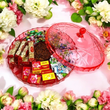 Hộp Đựng Mứt Tết Kim Cương Vinh Nam - Nhựa Sang Trọng, Khay Bánh Kẹo, Giá 110k 5 Hộp Đựng Mứt Tết Kim Cương Vinh Nam - Nhựa Sang Trọng, Khay Bánh Kẹo, Giá 110k 5