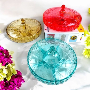 Hộp Đựng Mứt Tết Kim Cương Vinh Nam - Nhựa Sang Trọng, Khay Bánh Kẹo, Giá 110k