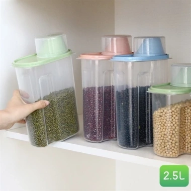 Hộp Đựng Ngũ Cốc Hạt Khô Nhựa PP 1.9/2.5L - Bảo Quản Thực Phẩm Tránh Ẩm Mốc Giá Xưởng 34.900đ