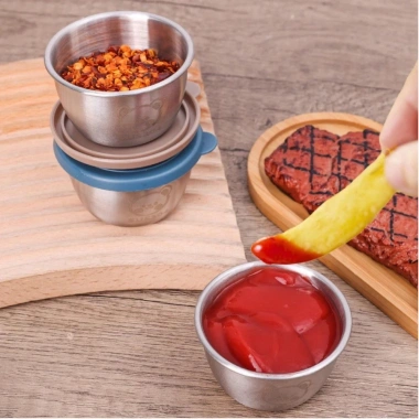 Hộp đựng nước chấm inox 304 không gỉ 50ml: Chén có nắp tiện lợi, an toàn, giá 23.414₫ 5