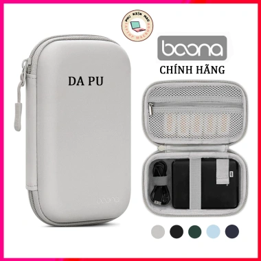 Hộp đựng ổ cứng sạc dự phòng Da PU cứng, phụ kiện & cáp điện thoại Boona - 120k giảm từ 152.4k