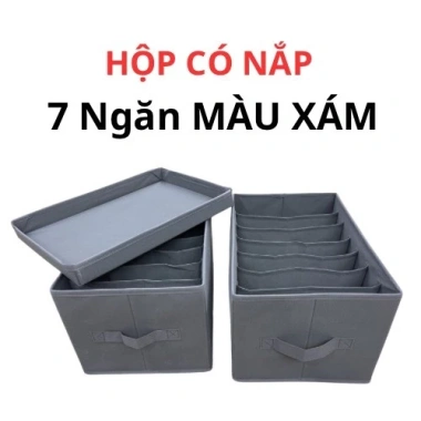 Hộp đựng quần áo chia ngăn, kệ treo gọn gàng, móc và túi đựng - Giá 60.000đ 3