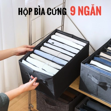 Hộp đựng quần áo chia ngăn, kệ treo gọn gàng, móc và túi đựng - Giá 60.000đ 6