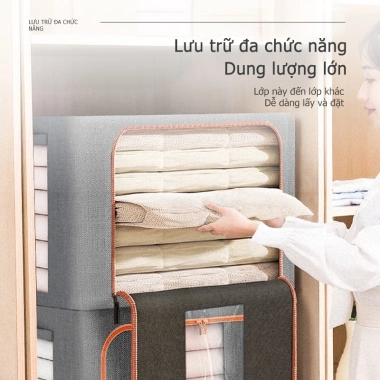 Hộp Đựng Quần Áo Đồ Lót Đa Năng Vải Khung Thép Kích Thước Lớn Chia Ngăn - 39.000₫