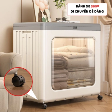 Hộp Đựng Quần Áo Gấp Gọn Cỡ Lớn Bánh Xe Nắp Đậy Kín Đáo Chống Bụi Bẩn Q431 311k