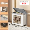 Hộp Đựng Quần Áo Gấp Gọn Cỡ Lớn Bánh Xe Nắp Đậy Kín Đáo Chống Bụi Bẩn Q431 311k 10