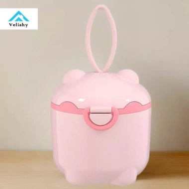 Hộp đựng sữa di động Velishy Cartoon có thìa - tiện lợi cho bé du lịch, chỉ 61.722₫