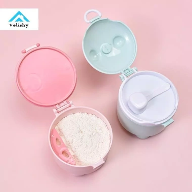 Hộp đựng sữa di động Velishy Cartoon có thìa - tiện lợi cho bé du lịch, chỉ 61.722₫