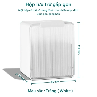Hộp đựng tăm bông, bông tẩy trang nhựa HIPS treo tường - Giá 24,800 VND