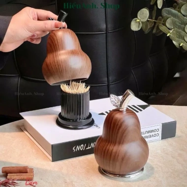 Hộp đựng tăm bông hình quả lê, dung lượng lớn, chống bụi và chống ẩm - Giá 68.000đ