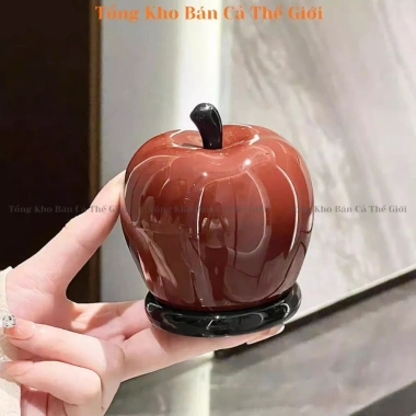 Hộp đựng tăm hình quả táo lê tráng men sáng bóng có nắp - Bàn phòng khách 31.999₫