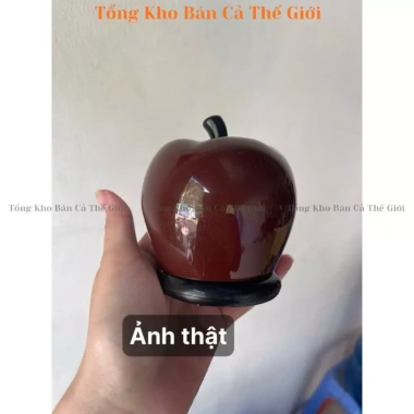 Hộp đựng tăm hình quả táo lê tráng men sáng bóng có nắp - Bàn phòng khách 31.999₫