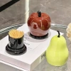 Hộp đựng tăm hình táo lê sáng bóng, nắp đậy, decor bàn khách, chỉ 42.000đ