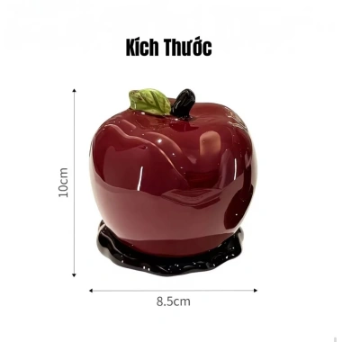 Hộp đựng tăm hình táo lê sáng bóng, nắp đậy, decor bàn khách, chỉ 42.000đ