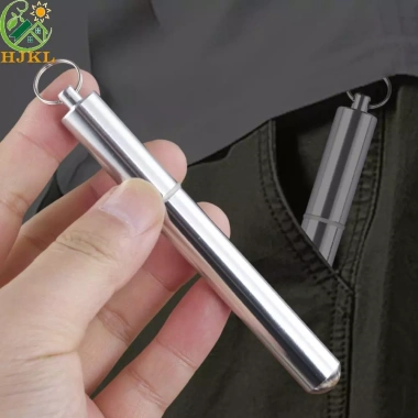 Hộp đựng tăm HJKL với vòng chai thuốc nhôm, móc khóa xi lanh kín, chống thấm nước du lịch – 48.816₫