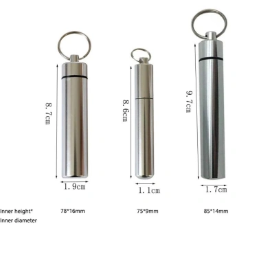 Hộp đựng tăm HJKL với vòng chai thuốc nhôm, móc khóa xi lanh kín, chống thấm nước du lịch – 48.816₫