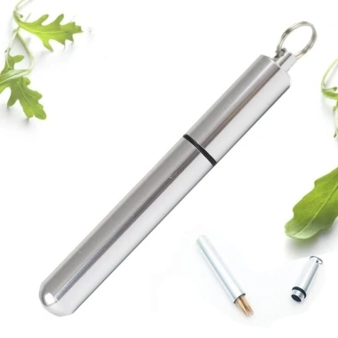 Hộp đựng tăm HJKL với vòng chai thuốc nhôm, móc khóa xi lanh kín, chống thấm nước du lịch – 48.816₫