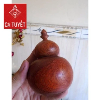 Hộp đựng tăm hồ lô gỗ hương bầu nguyên - Khối trang trí nhà cửa, giá ưu đãi 30.720₫ 4