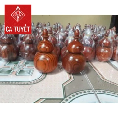 Hộp đựng tăm hồ lô gỗ hương bầu nguyên - Khối trang trí nhà cửa, giá ưu đãi 30.720₫ 9