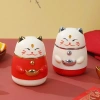 Hộp Đựng Tăm Mèo Thần Tài Nút Nhấn Tự Động - Trang Trí Bàn Ăn Sang Trọng 5
