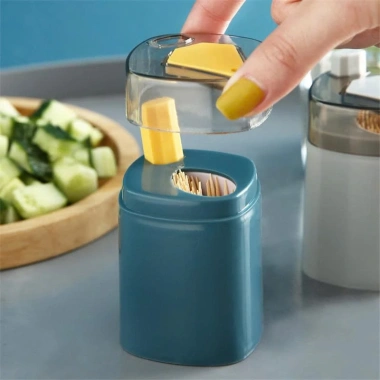 Hộp Đựng Tăm Nhấn Tự Động Cao Cấp Chống Bụi – Lấy Tăm Một Tay Tiện Lợi, Giá 11.662₫