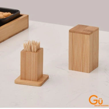 Hộp đựng tăm tre GU DECOR WOODEN - Phụ kiện bàn ăn an toàn, thiết kế gỗ sang trọng, chỉ 55.000₫ 2 Hộp đựng tăm tre GU DECOR WOODEN - Phụ kiện bàn ăn an toàn, thiết kế gỗ sang trọng, chỉ 55.000₫ 2