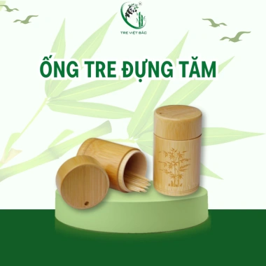 Hộp Đựng Tăm Tre Khắc Họa Tiết - Thiết Kế Thân Thiện Môi Trường, Giá 65.000 VND