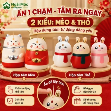 Hộp Đựng Tăm Tự Động Mèo Thần Tài May Mắn, Dễ Thương Tiện Lợi Cho Gia Đình