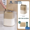 Hộp Đựng Tăm Xỉa Răng Hình Trụ Nhựa Cao Cấp - Bật Lên Tự Động, Nhấn Nút Đóng 2