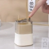 Hộp Đựng Tăm Xỉa Răng Hình Trụ Nhựa Cao Cấp - Bật Lên Tự Động, Nhấn Nút Đóng 3