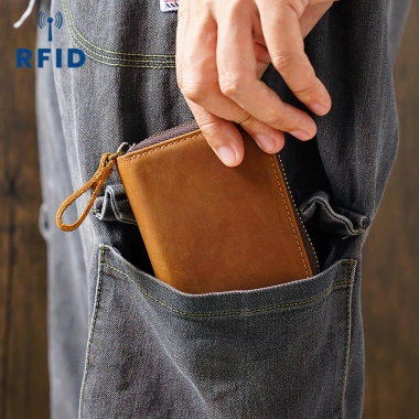 Hộp đựng thẻ da bò Organ dung lượng lớn, khe cắm đa thẻ RFID, chống trộm, giá 193.598₫ 7
