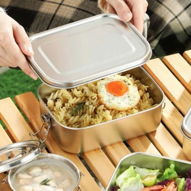 Hộp Đựng Thực Phẩm Inox 304 Tháo Rời, Chống Rò Rỉ, Dải Niêm, Phù Hợp Cắm Trại - Giá Ưu Đãi 144.100 5