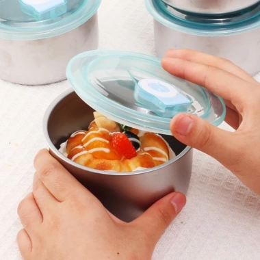 Hộp đựng thực phẩm inox tròn 304 - An toàn sức khoẻ, dùng được lò vi sóng, khay tiện lợi - Miu Home, chỉ 35.000₫ 3 Hộp đựng thực phẩm inox tròn 304 - An toàn sức khoẻ, dùng được lò vi sóng, khay tiện lợi - Miu Home, chỉ 35.000₫ 3