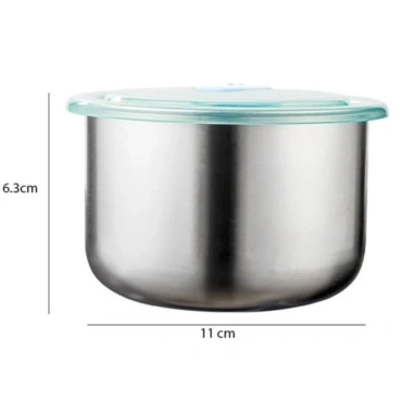 Hộp đựng thực phẩm inox tròn 304 - An toàn sức khoẻ, dùng được lò vi sóng, khay tiện lợi - Miu Home, chỉ 35.000₫