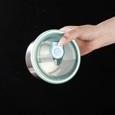 Hộp đựng thực phẩm inox tròn 304 - An toàn sức khoẻ, dùng được lò vi sóng, khay tiện lợi - Miu Home, chỉ 35.000₫