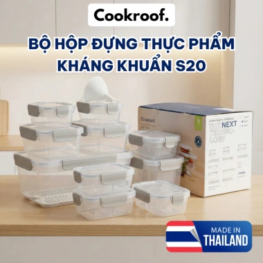 Hộp Đựng Thực Phẩm S20 Kháng Khuẩn, Chịu Nhiệt Lò Vi Sóng, Không BPA - 299.000₫