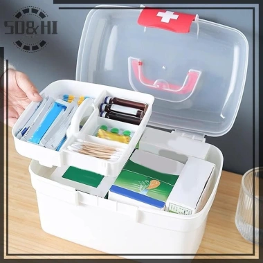 Hộp đựng thuốc di động dung lượng lớn - Bộ sơ cứu gia đình, du lịch, khẩn cấp 2 Hộp đựng thuốc di động dung lượng lớn - Bộ sơ cứu gia đình, du lịch, khẩn cấp 2