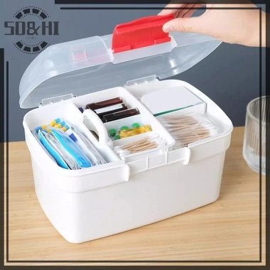 Hộp đựng thuốc di động dung lượng lớn - Bộ sơ cứu gia đình, du lịch, khẩn cấp