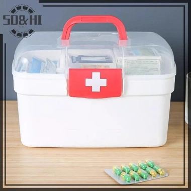 Hộp đựng thuốc di động dung lượng lớn - Bộ sơ cứu gia đình, du lịch, khẩn cấp 5 Hộp đựng thuốc di động dung lượng lớn - Bộ sơ cứu gia đình, du lịch, khẩn cấp 5