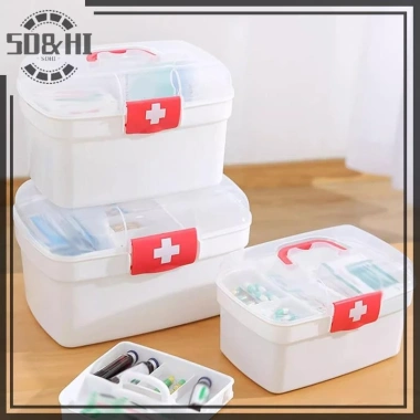 Hộp đựng thuốc di động dung lượng lớn - Bộ sơ cứu gia đình, du lịch, khẩn cấp