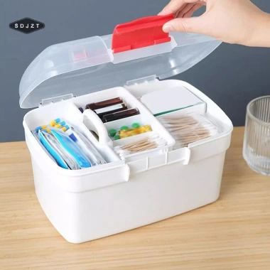 Hộp đựng thuốc di động SDJZT dung lượng lớn, bộ sơ cứu gia đình, du lịch khẩn cấp