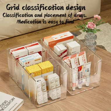 Hộp đựng thuốc lưới tháo rời trong suốt, dung tích lớn – bộ sơ cứu gia đình, chỉ 119.998₫