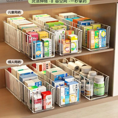 Hộp đựng thuốc mở rộng, lưới tháo rời, trong suốt, đa chức năng, giá 218.000đ